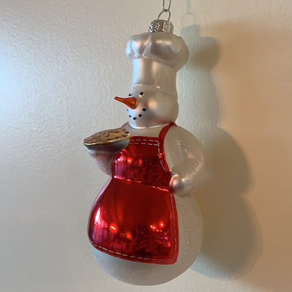 Williams and Sonoma Glass Snowman Ornaments - Set of 3 - Picture 4 of 6